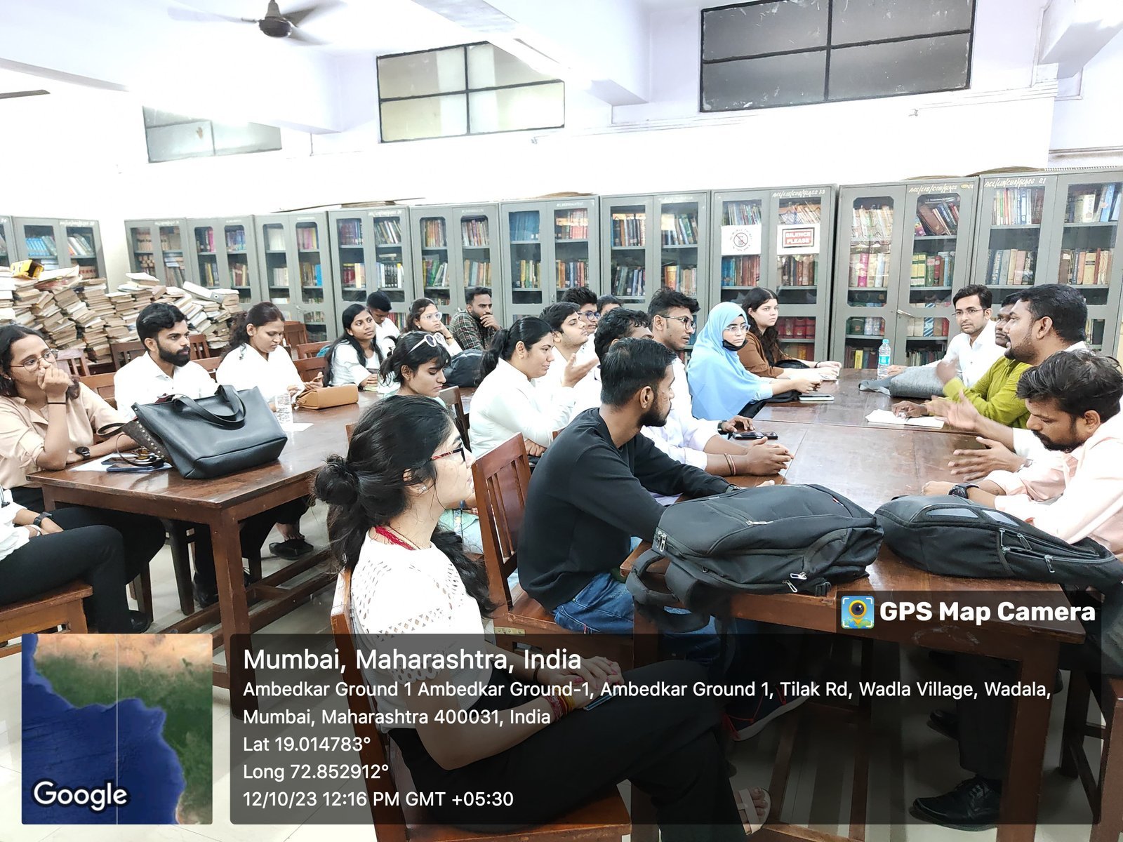 Real college library at Dr. Ambedkar College of Law